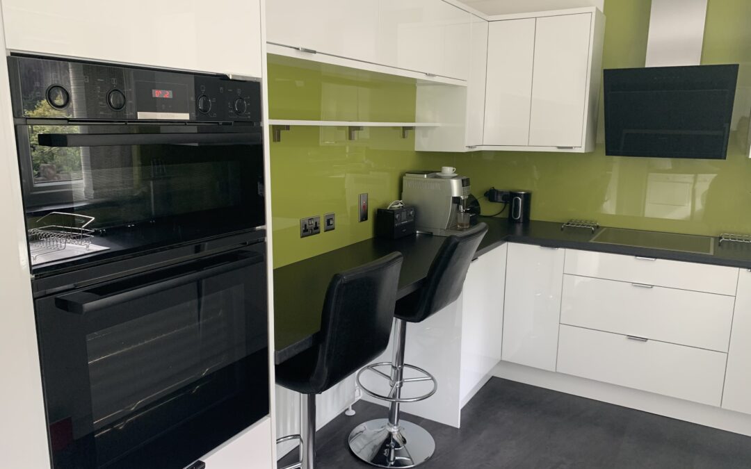 White Slab Door Kitchen